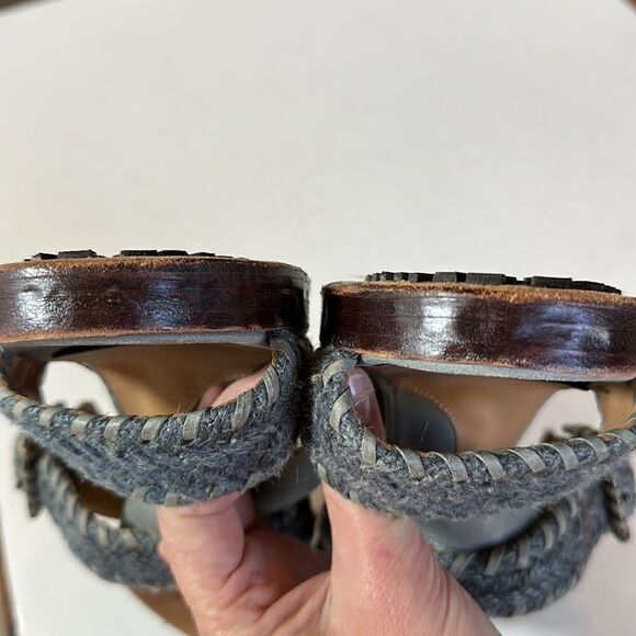 JOHN FLUEVOG Women's Hopscotch Tuggawar Strappy Heeled Sandal Blue Size 7.5 - Picture 11 of 16